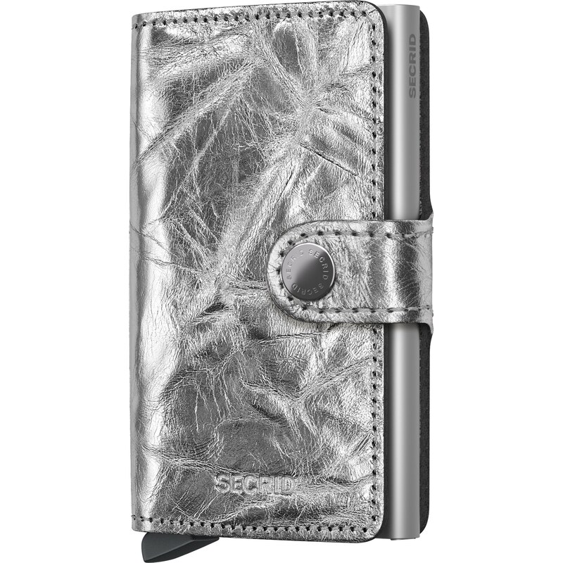 Kožené pouzdro na karty SECRID Miniwallet Crunch Silver stříbrné