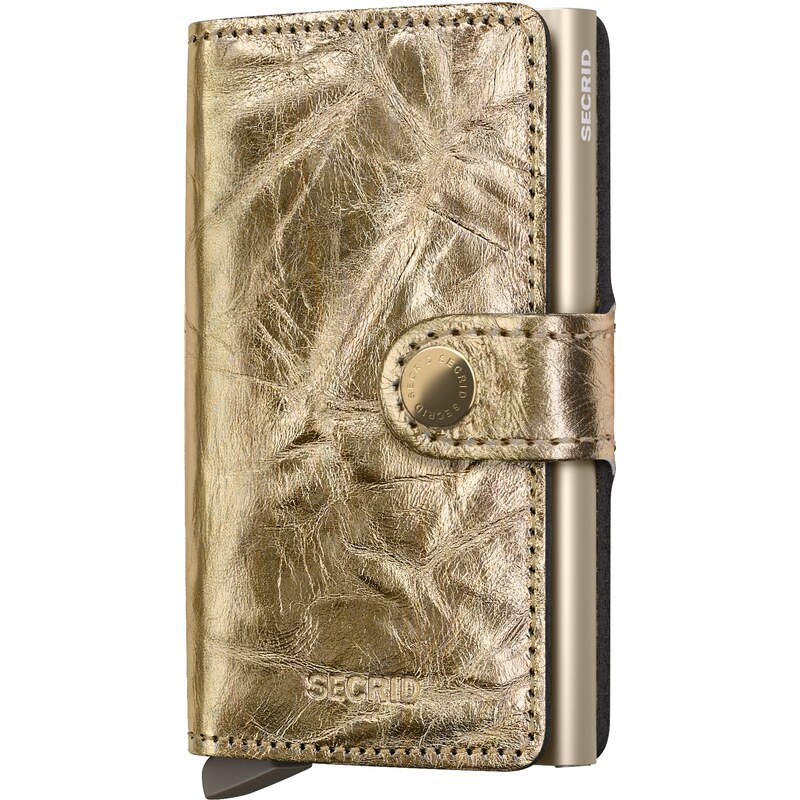 Kožené pouzdro na karty SECRID Miniwallet Crunch Gold zlaté