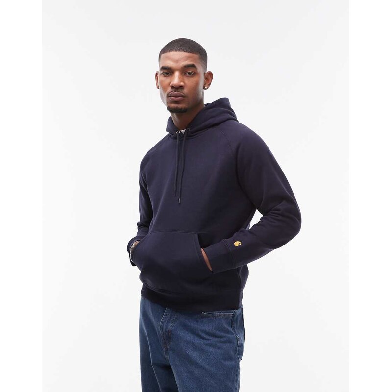 Carhartt WIP chase heavyweight hoodie in dark navy