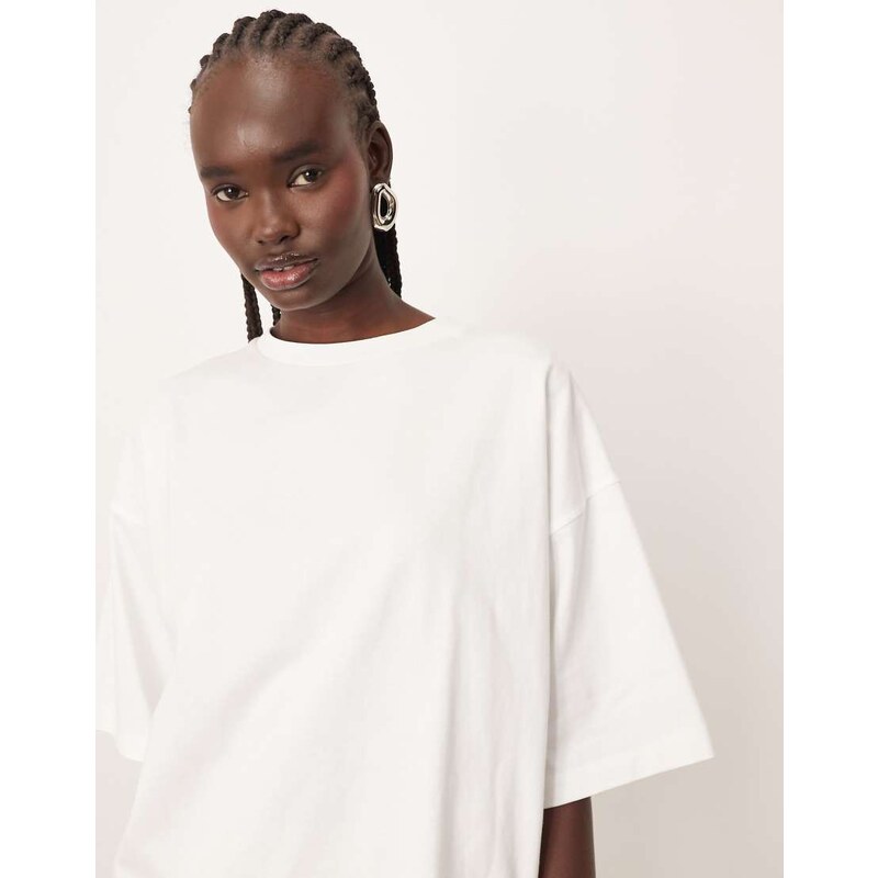 ARRANGE oversized premium heavy weight t-shirt in white 115510080