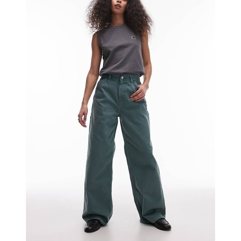 Carhartt WIP Jens wide fit jeans in green 104936385