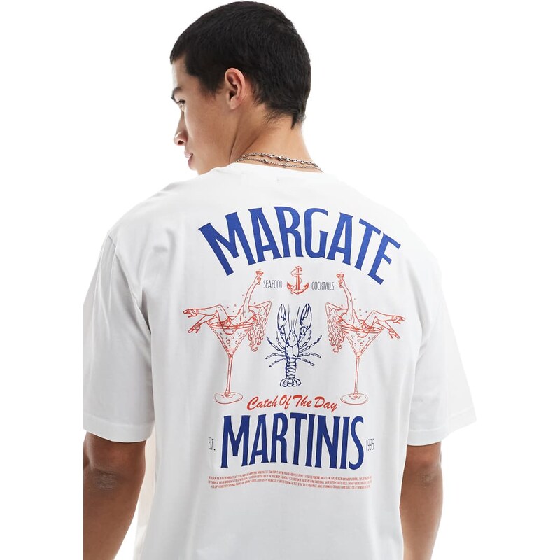 ONLY & SONS oversized fit t-shirt with Margate back print in
