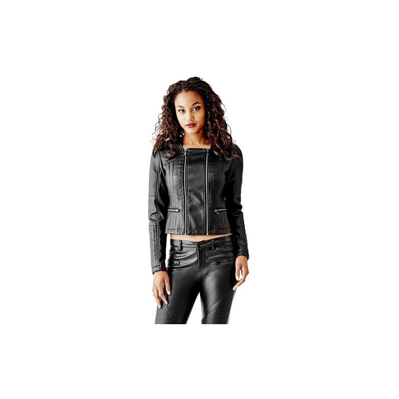 Bunda Guess Quilted Faux-Leather Jacket