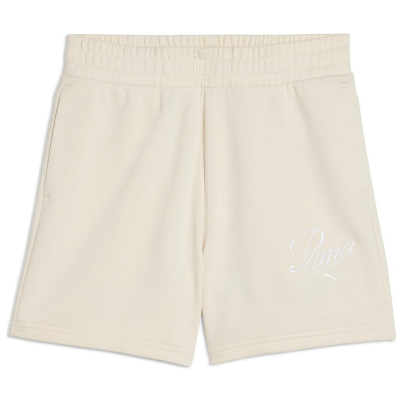 Puma Dámské šortky Ess Script High-Waist Shorts 5 White L 104948348