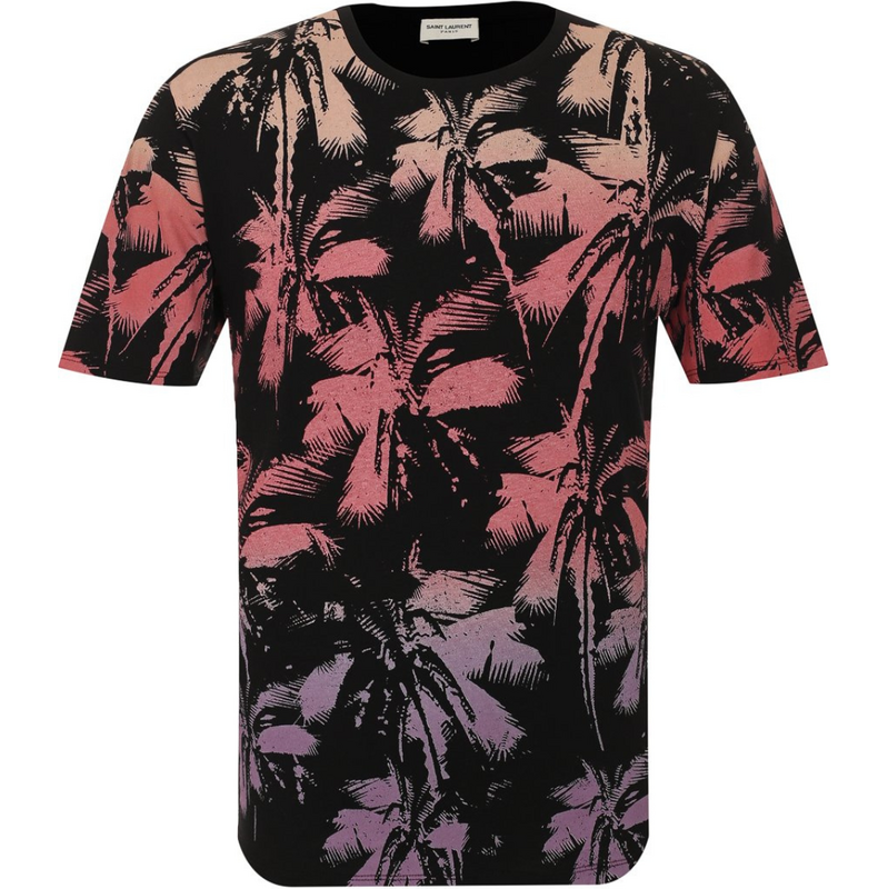 SAINT LAURENT Palm Tree Black tričko
