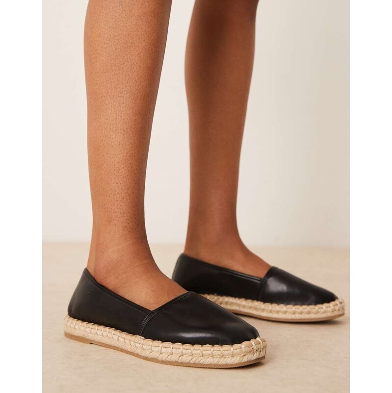 ASOS DESIGN Joey closed toe espadrilles in black 115497628