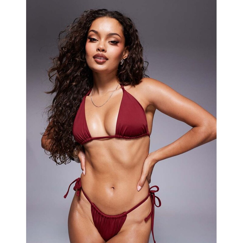 ASOS DESIGN Maya mix and match tie back triangle bikini top in 104951846