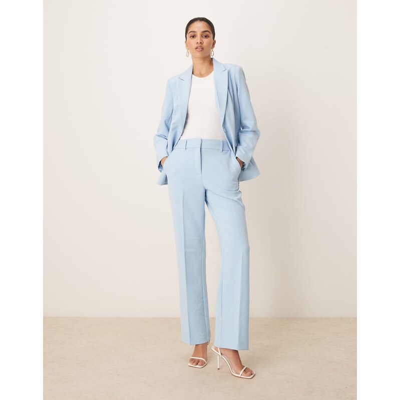 YAS tailored straight leg trouser co-ord in sky blue