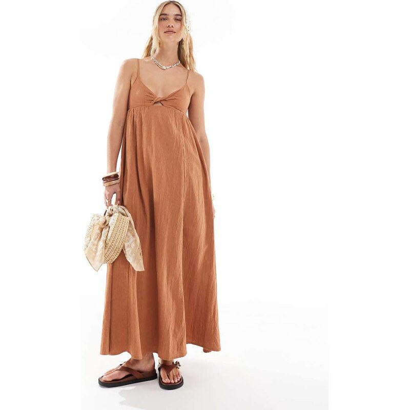 Billabong modern love maxi dress in rust-Orange 105011950