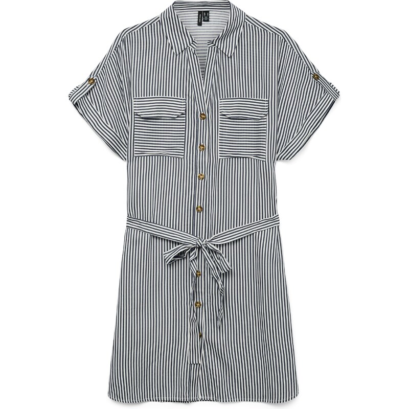 VERO MODA Košilové šaty VMBumpy modrá / bílá