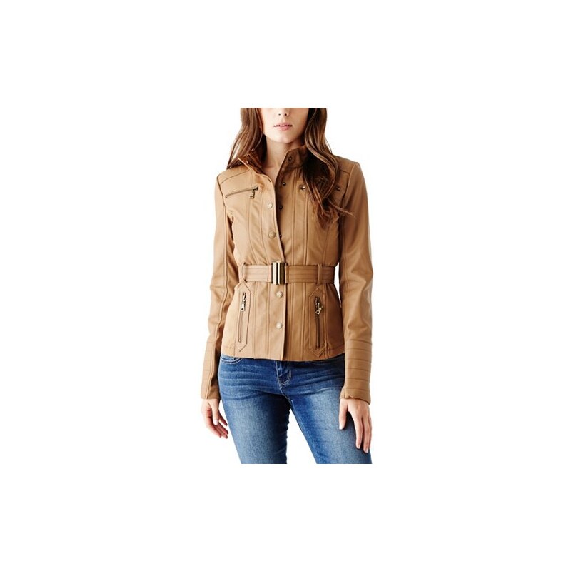 G by Guess Bunda Guess Rhea Belted Faux-Leather Jacket