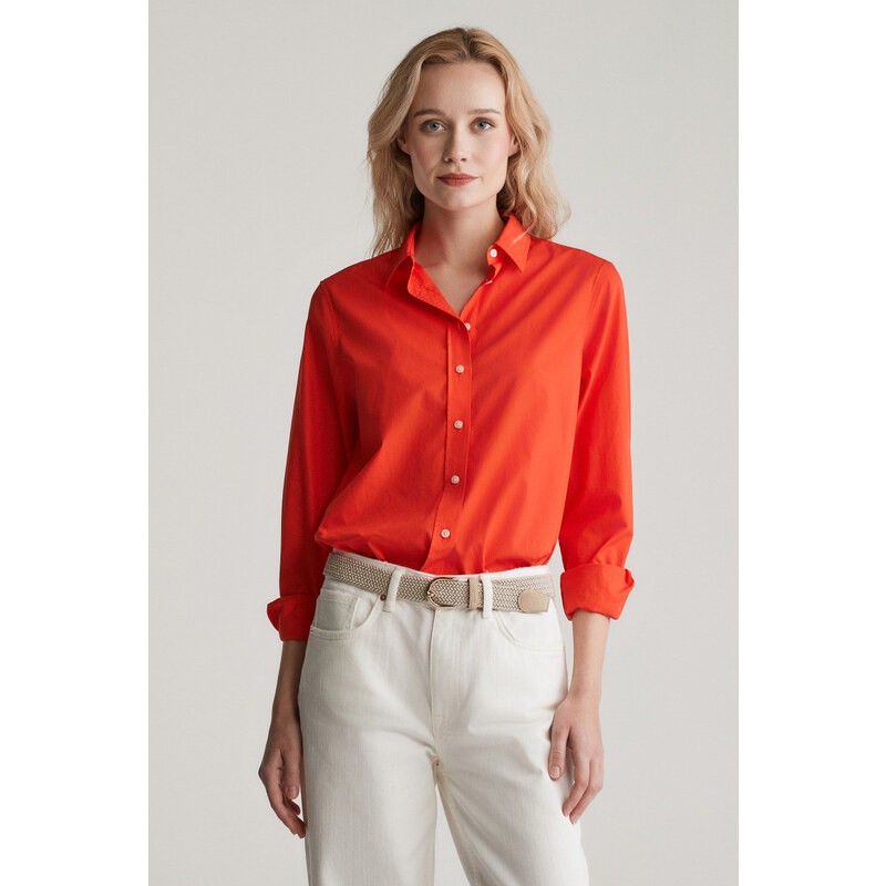 KOŠILE GANT REG POPLIN SHIRT ORANGE RED