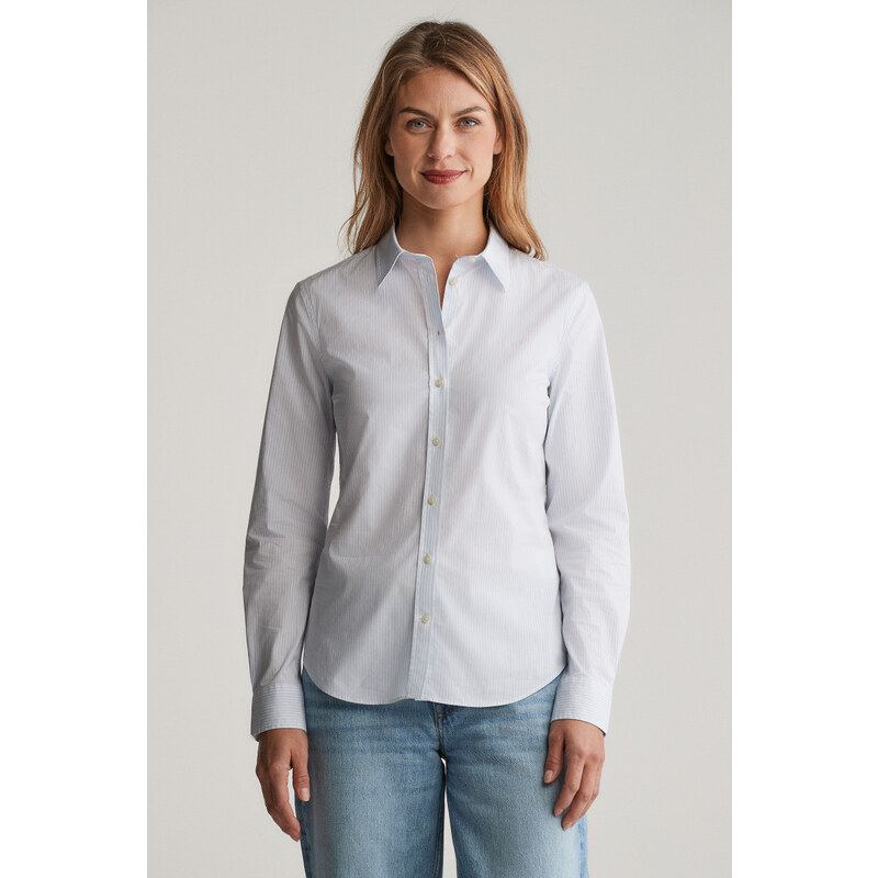 KOŠILE GANT SLIM STRIPED POPLIN SHIRT LIGHT BLUE