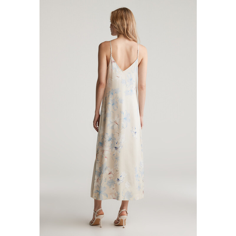 ŠATY GANT FLORAL PRINT SLIP DRESS PUTTY