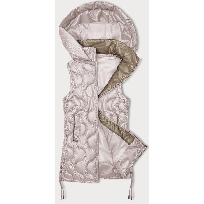 Dámské prošívané bezrukávové šaty bez rukávů SWest pearl pink (B8337 104976154