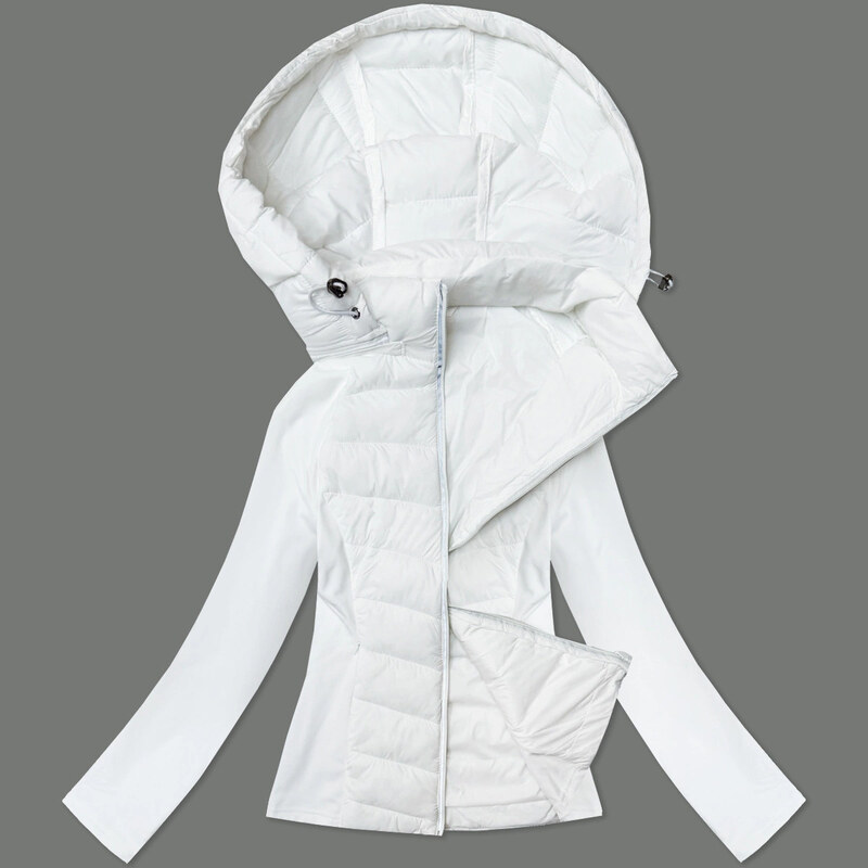 Dámská prošívaná bunda ze směsových materiálů J Style white (16M9226 104988093