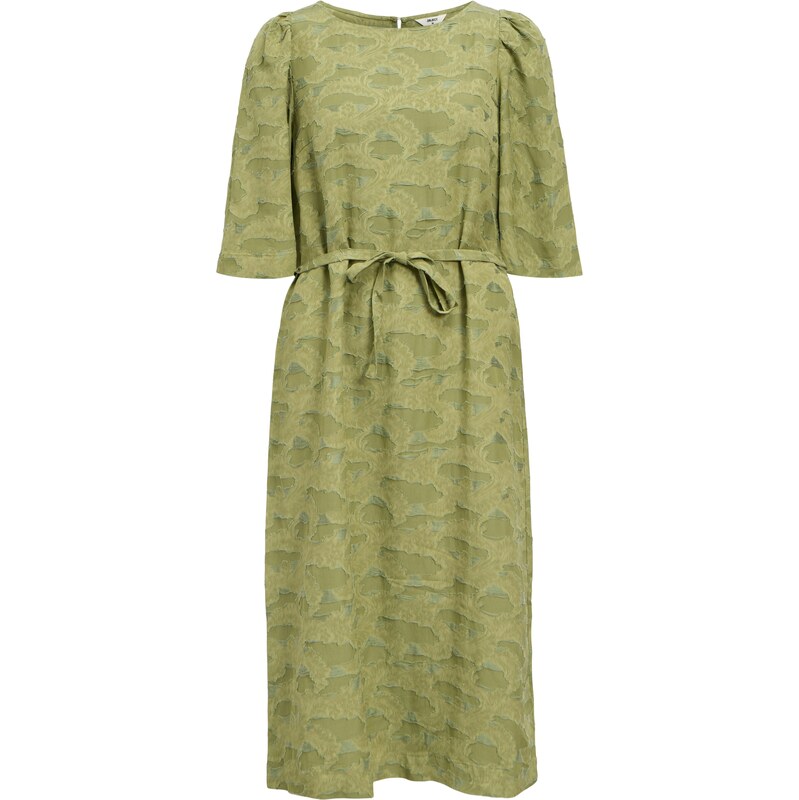 OBJECT Šaty OBJSuki khaki / pastelově zelená