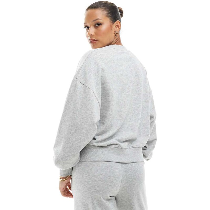 JJXX boxy sweat co-ord in grey