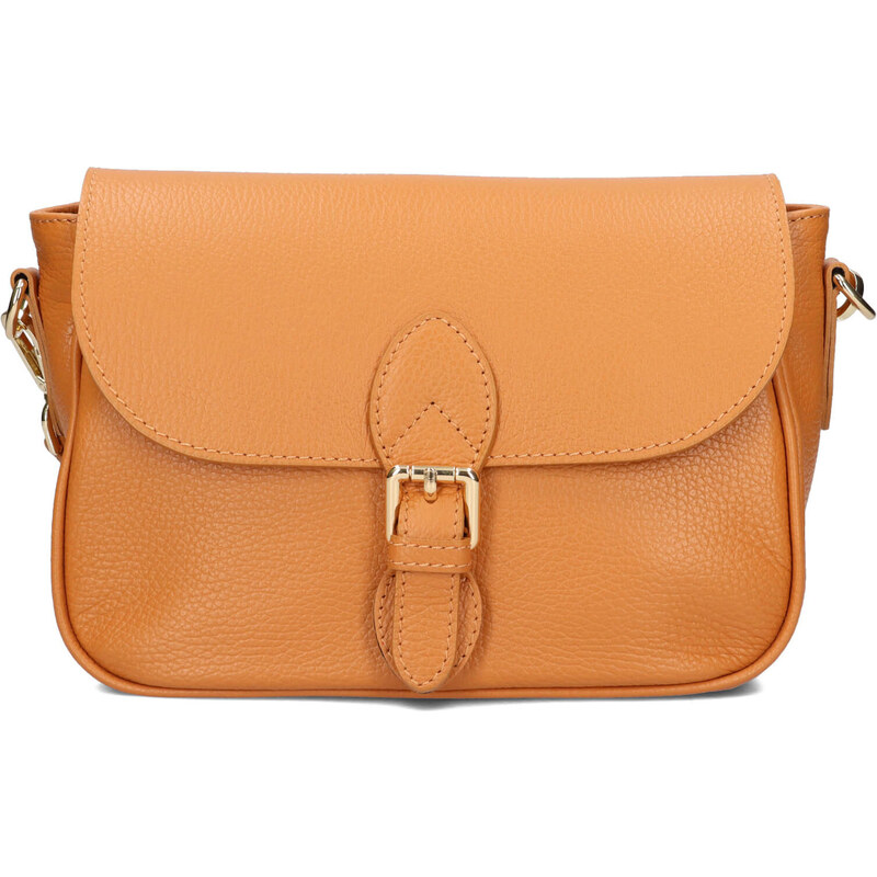 Dámská kožená crossbody kabelka Italia Melanis - koňak