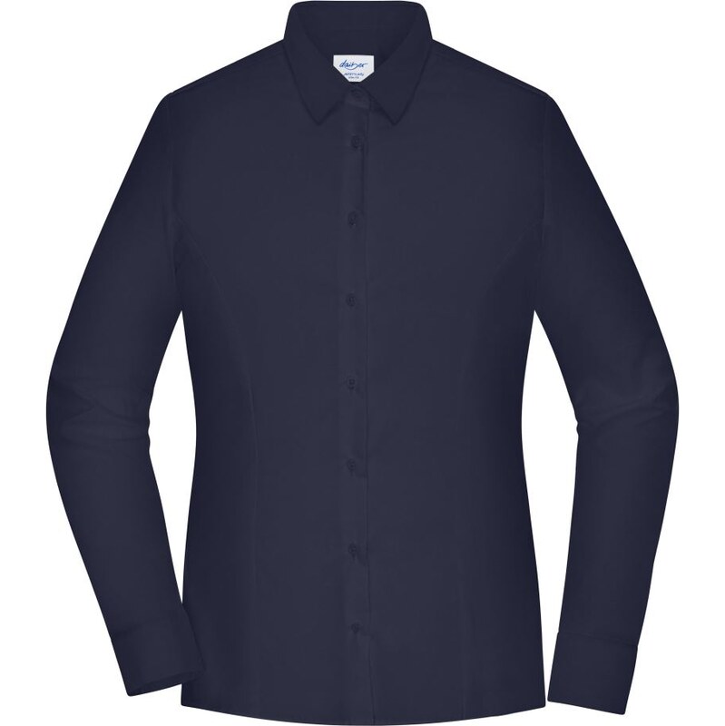 Dámská košile Slim fit ze smíšeného popelínu s dlouhým rukávem