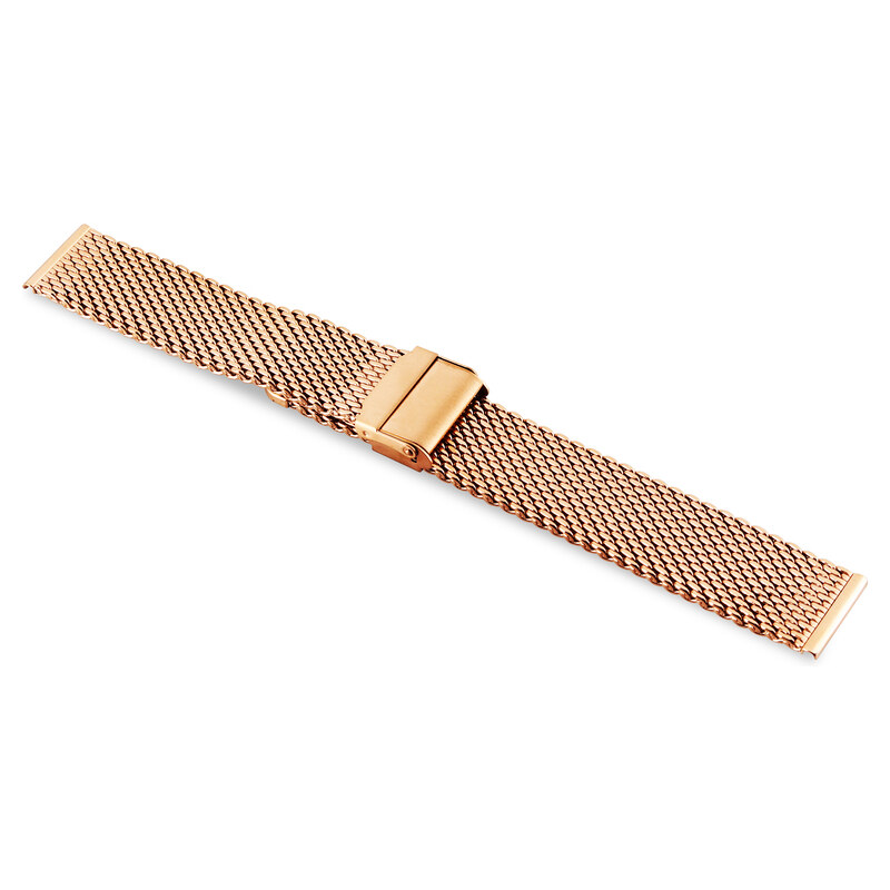 JVD Dámský kovový řemínek na hodinky rose gold Kovový tah KT