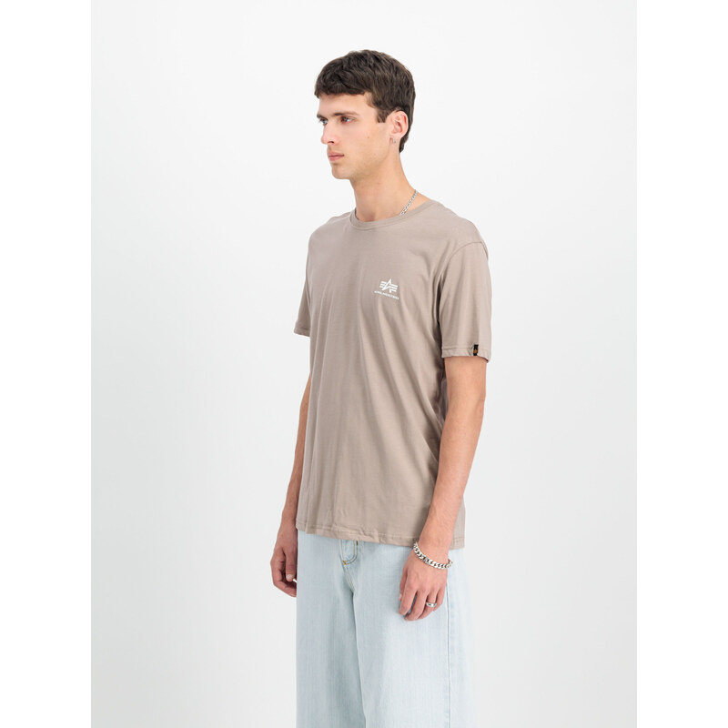 Alpha Industries Tričko Basic Small Logo T-Shirt vintage sand