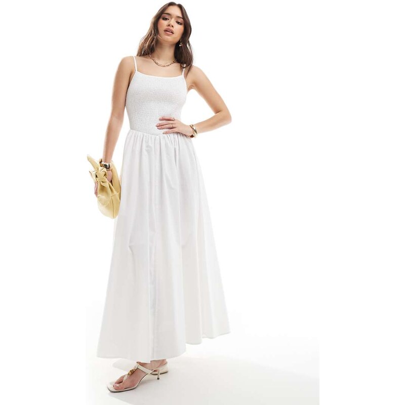 4th & Reckless shirred cami v waist ruched skirt maxi dress in