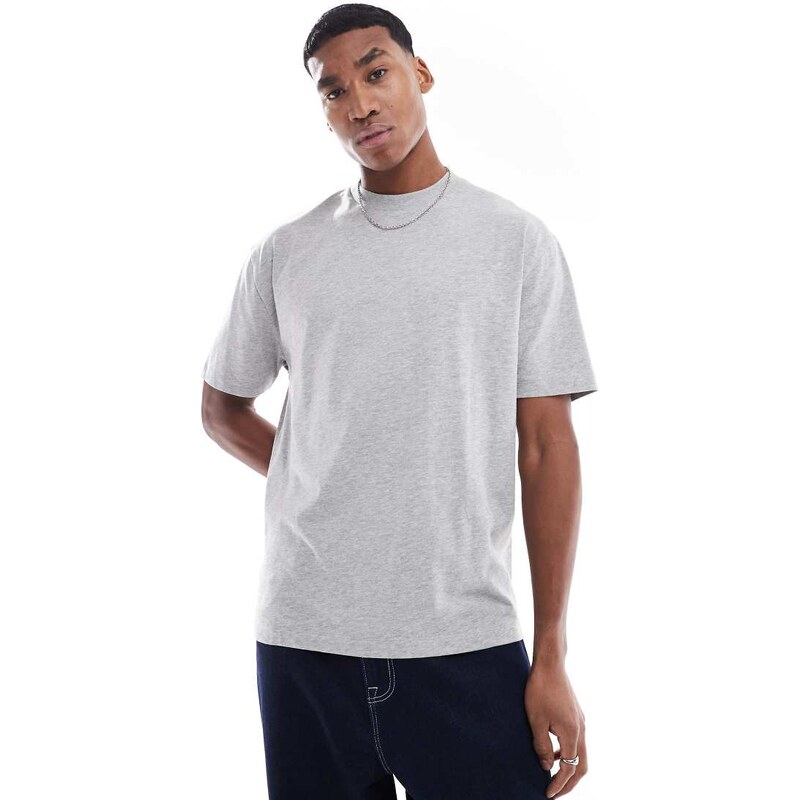 ASOS DESIGN Essentials relaxed t-shirt in grey marl