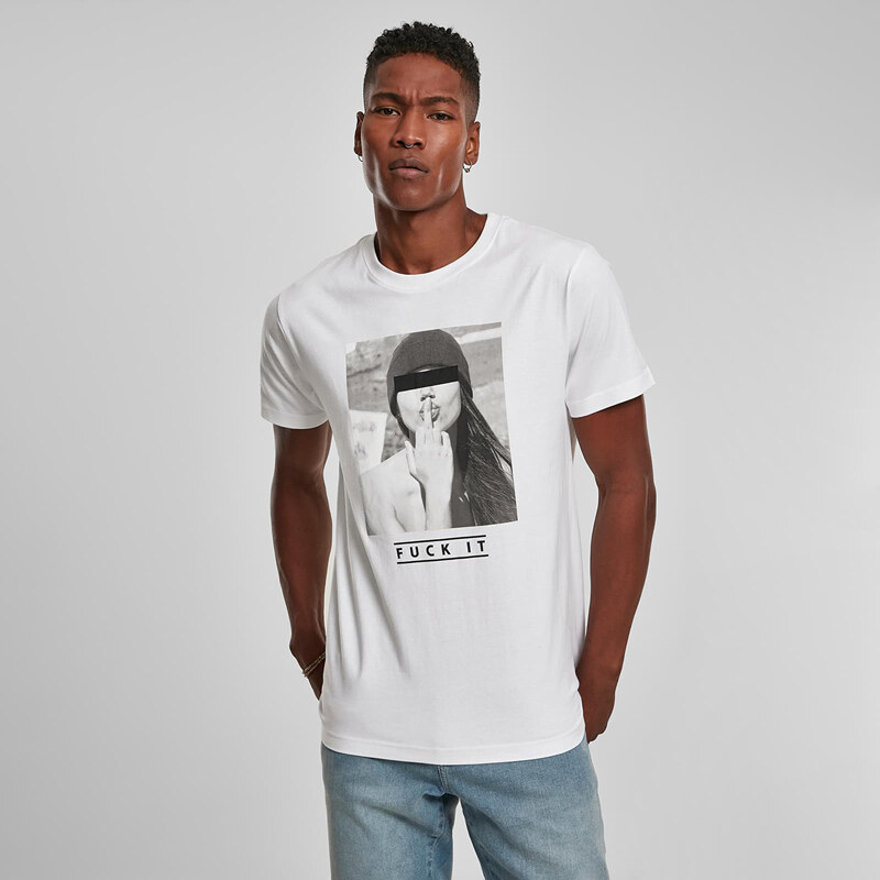 Tričko Urban Classics Fck it T-Shirt White 2XL