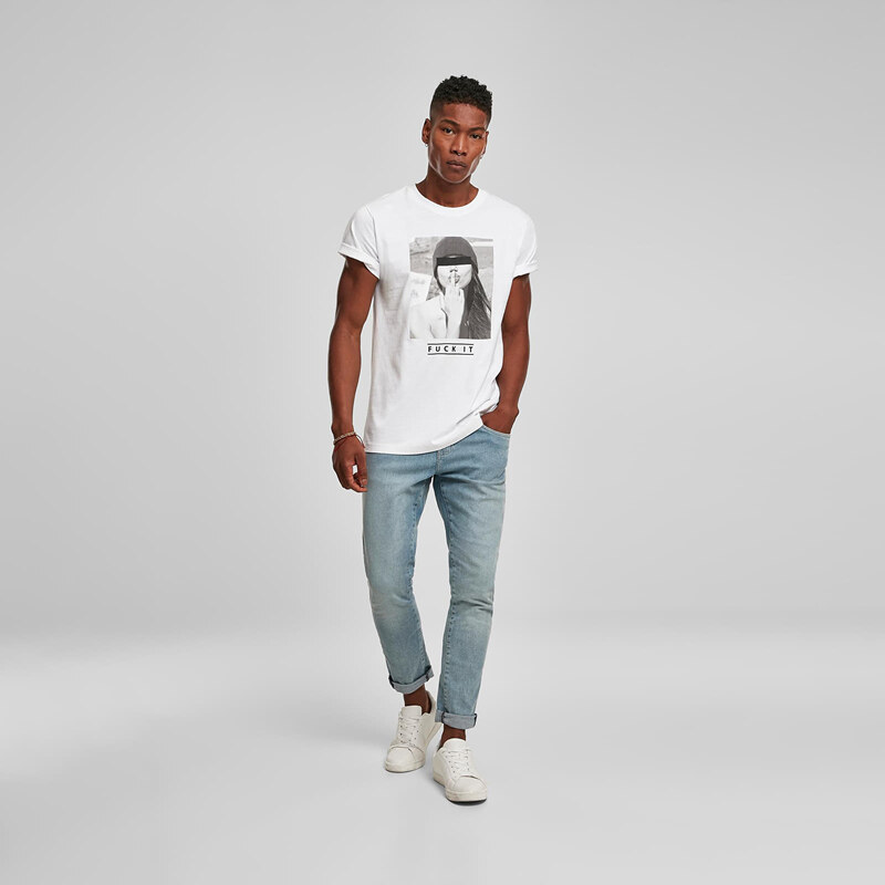 Tričko Urban Classics Fck it T-Shirt White 2XL