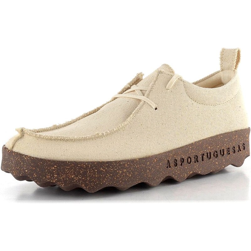Asportuguesas plátěné polobotky na platformě washed ivory P018025023 105022374