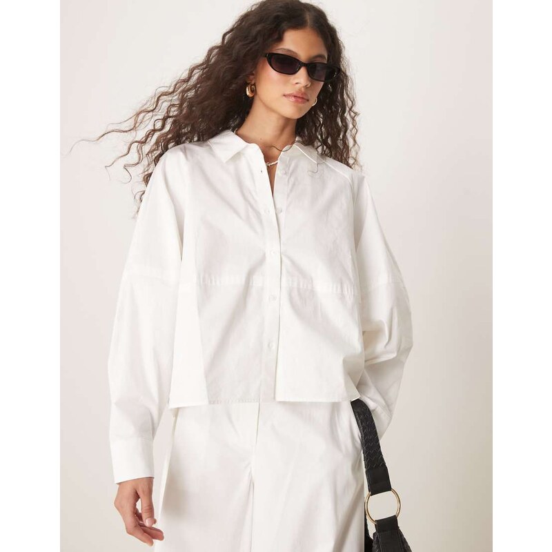 ASOS DESIGN relaxed shirt with exaggerated sleeve co-ord in