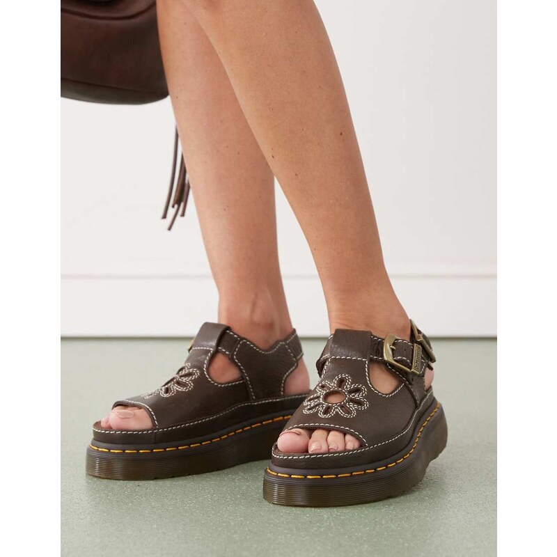Dr Martens Dunnet flower sandals in brown 105028956