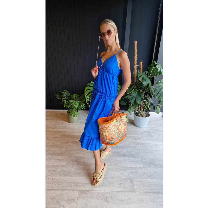 Edoti Strapless poplin maxi dress