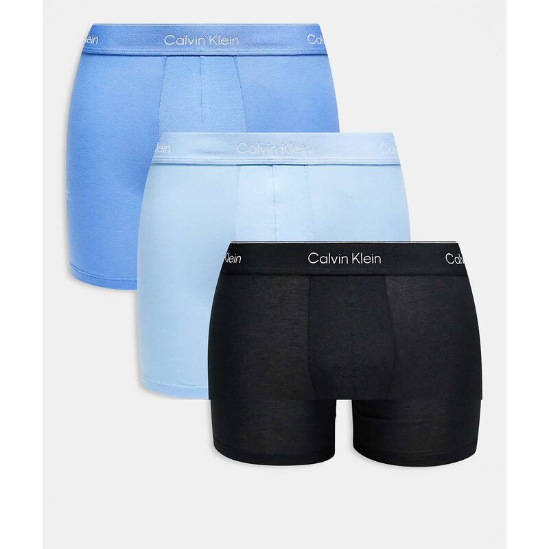 Calvin Klein Icon Cotton Stretch 3 pack boxer briefs in blue