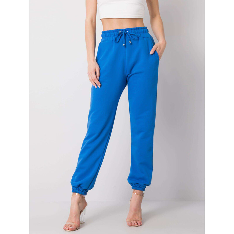RUE PARIS Modré dámské tepláky -blue Modrá 58077196