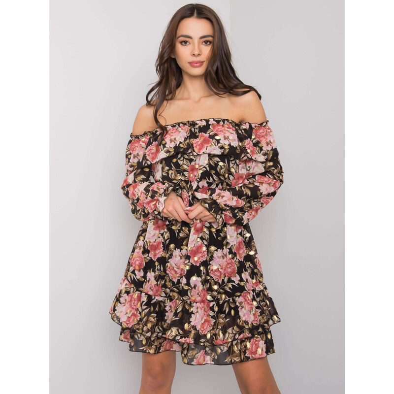 Šaty DHJ SK černá a růžová model 16300525 - FPrice