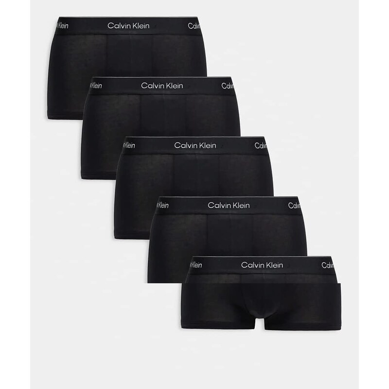 Calvin Klein Icon Cotton Stretch 5 pack low rise trunk in black