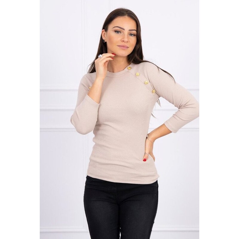Kesi Halenka s ozdobnými knoflíky, béžová