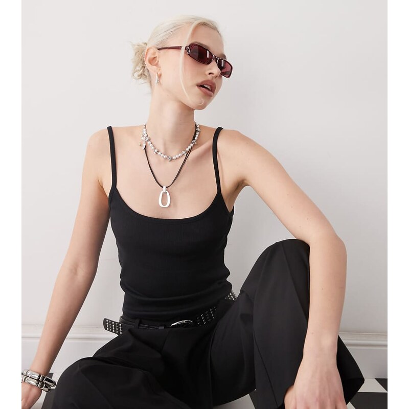 COLLUSION cami top in black - BLACK