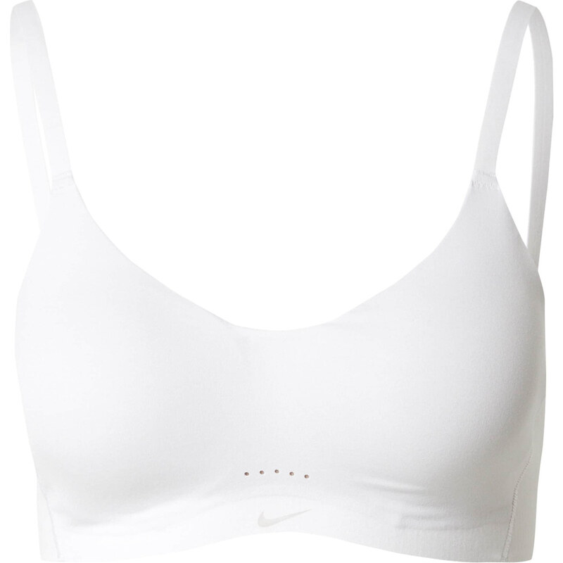 NIKE Sportovní podprsenka ALATE MINIMALIST bílá