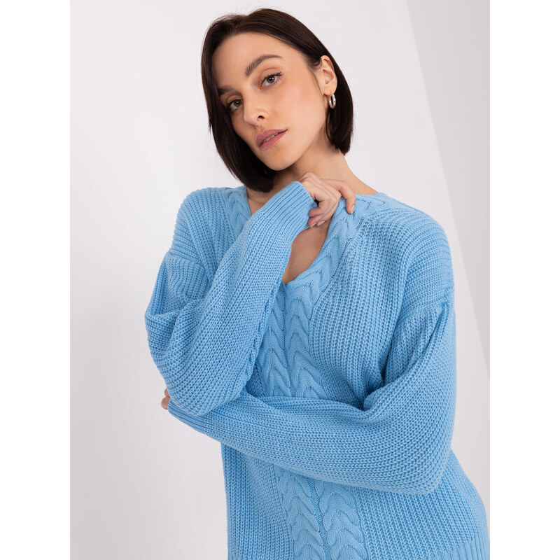 Sweter BA SW model 19040805 jasny niebieski - FPrice