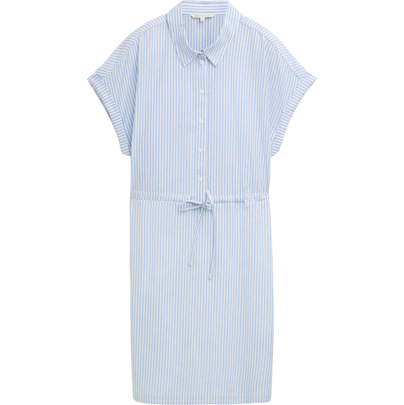TOM TAILOR DENIM Košilové šaty světlemodrá / offwhite 105475978