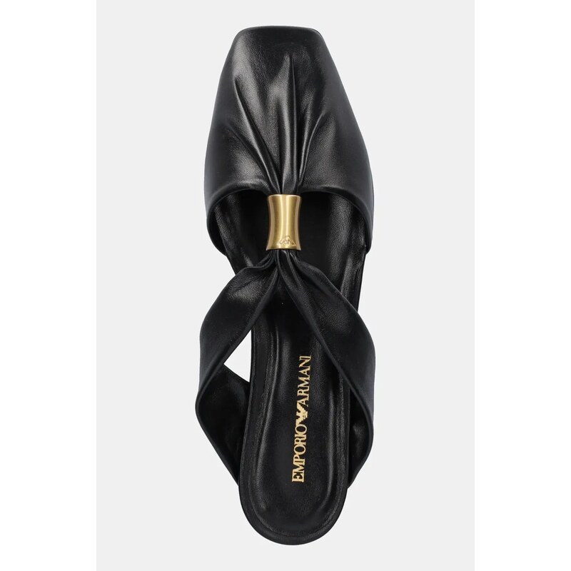 Kožené pantofle Emporio Armani