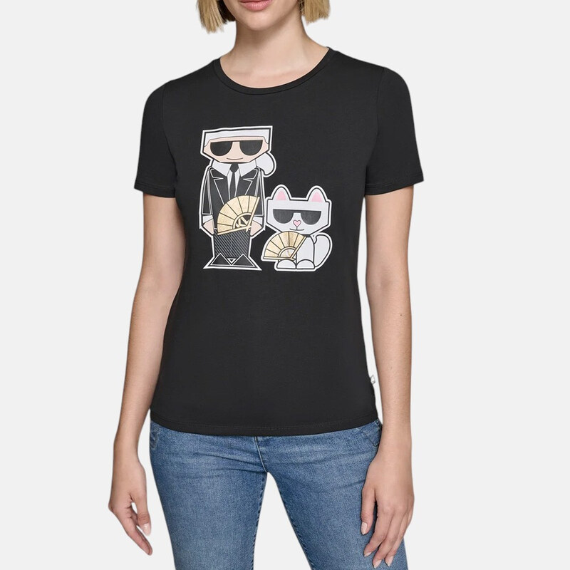 Dámské černé triko Karl Lagerfeld Paris 56163