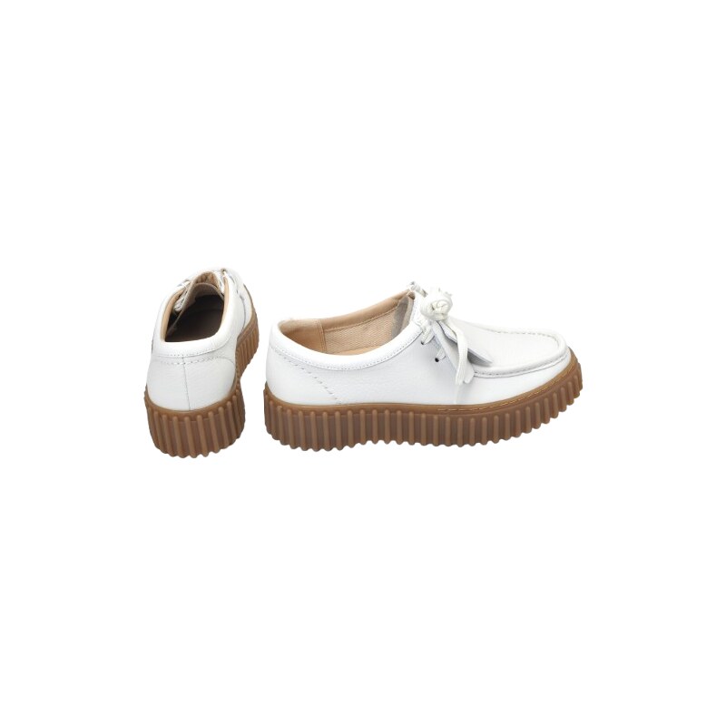 Šněrovací polobotky Clarks 26172085 bílá 105081914