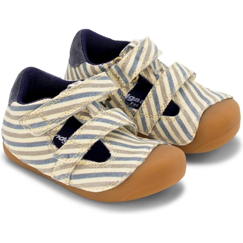 Dětské kožené sandálky Bundgaard Petit Summer Oceanic Stripe