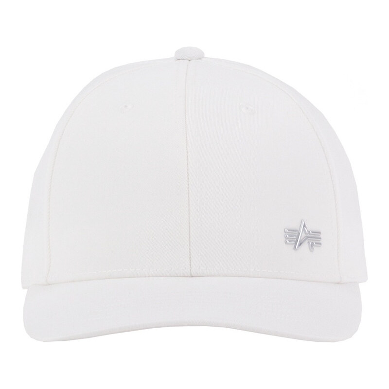 Alpha Industries Kšiltovka Metal Label Cap bílo / stříbrná 105085479