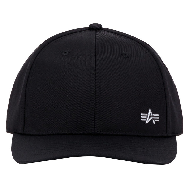 Alpha Industries Kšiltovka Metal Label Cap černo / stříbrná 105085478