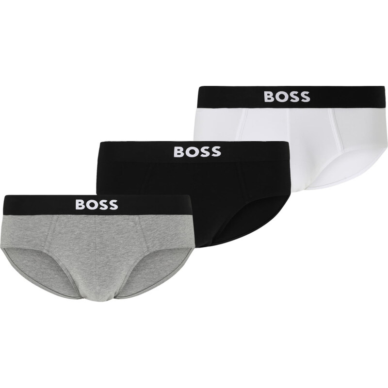 BOSS Slipy šedý melír / černá / bílá